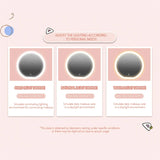 Round Smart LED Makeup Bag With Mirror Lights Women Beauty Bag Large Capacity PU Leather Travel Organizers Cosmetic Case