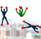 Small Sticky Man Climb On The Wall Children Toys Stick Man Bendy Toy Wall Climbing Man