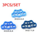 Silicone Finger Trainer Hand Gripper Resistance Bands Fitness