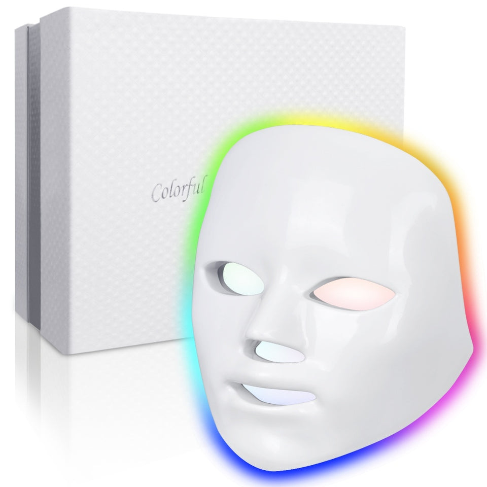 7-color Light Mask Beauty Facial Mask Instrument Photon Rejuvenation Whitening Mask Home LED Light